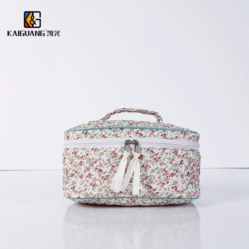Large Capacity Floral Cosmetics Bag
