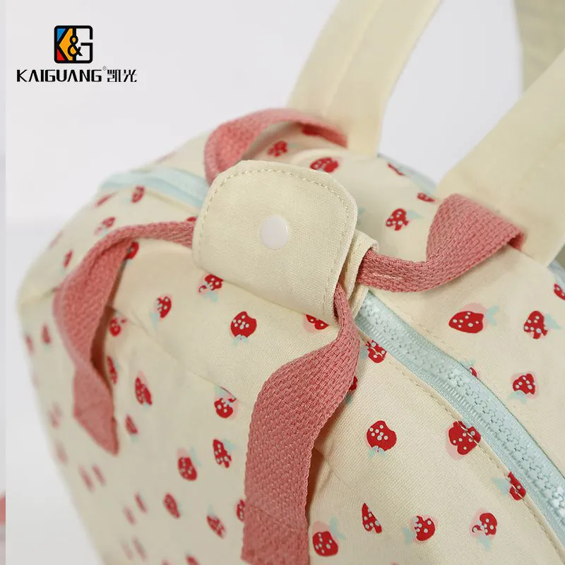 Sweet Strawberry Dot Cotton Backpack