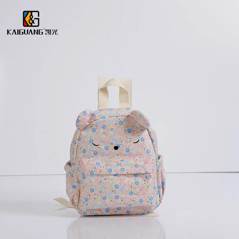 Pink & White Floral Kids Backpack