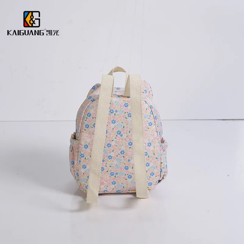Pink & White Floral Kids Backpack