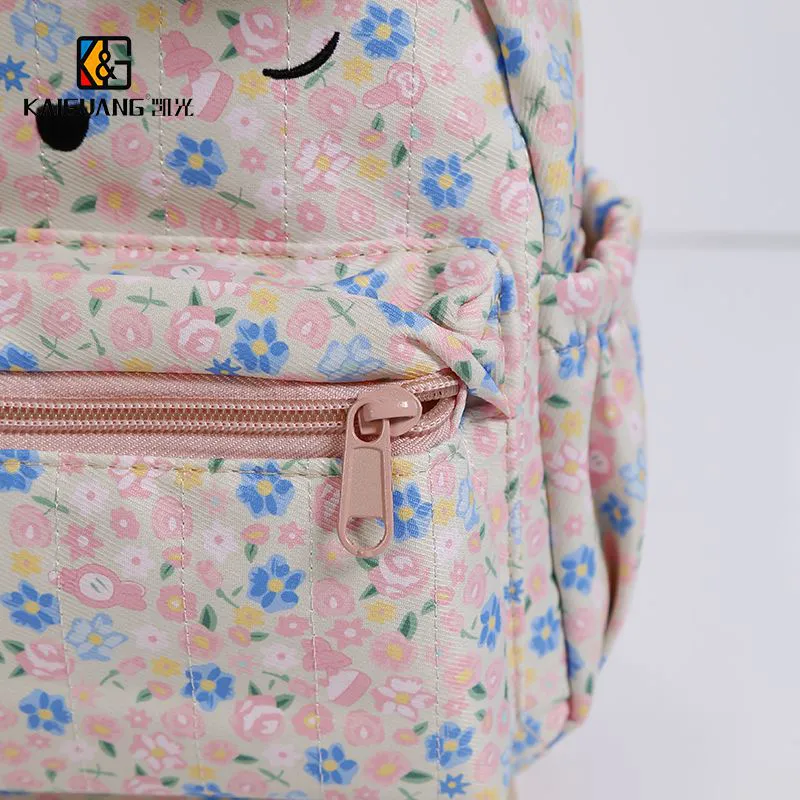 Pink & White Floral Kids Backpack