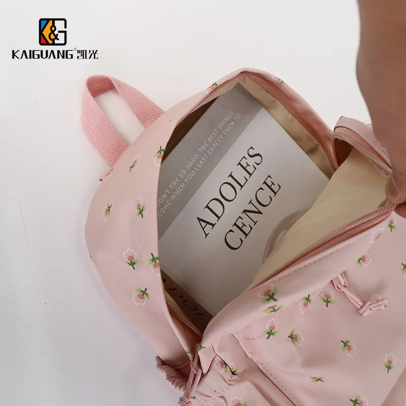 Stylish Floral Print Nylon Backpack for Women