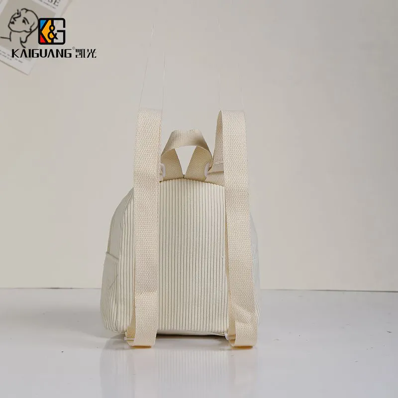 Mini Striped Corduroy Backpack
