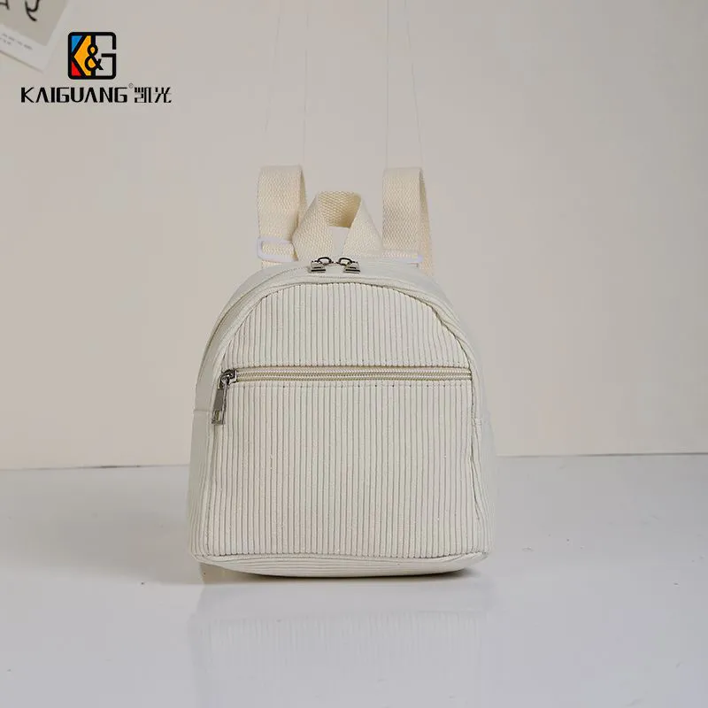 Mini Striped Corduroy Backpack