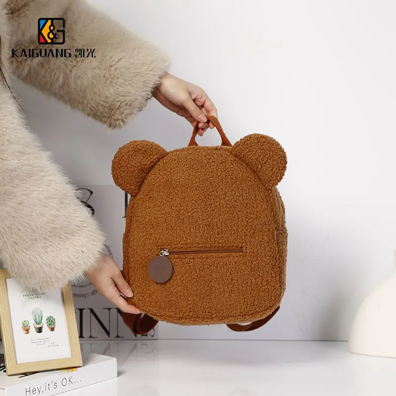 Cozy sherpa Bear-Ears Backpack