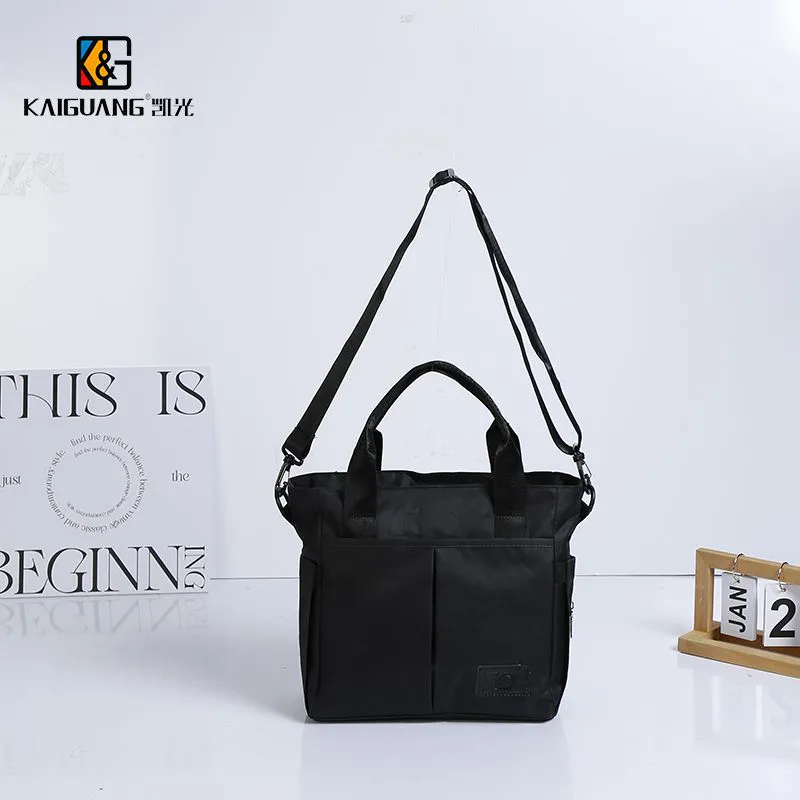Black Shoulder Bag with Adjustable Strap