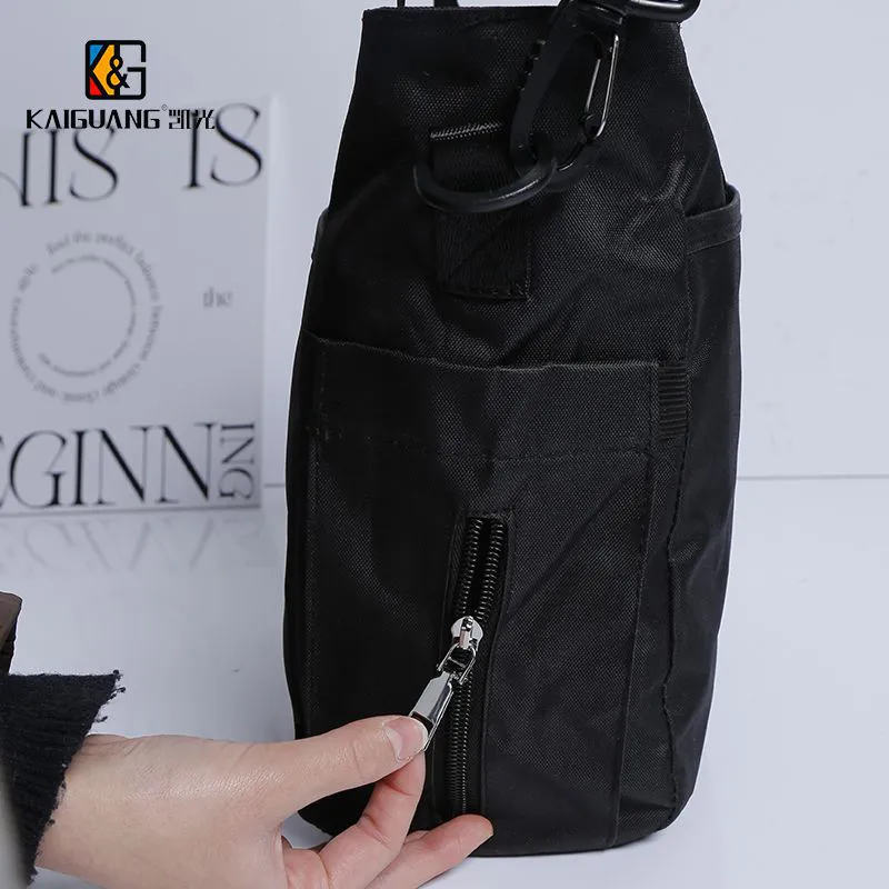 Black Shoulder Bag with Adjustable Strap