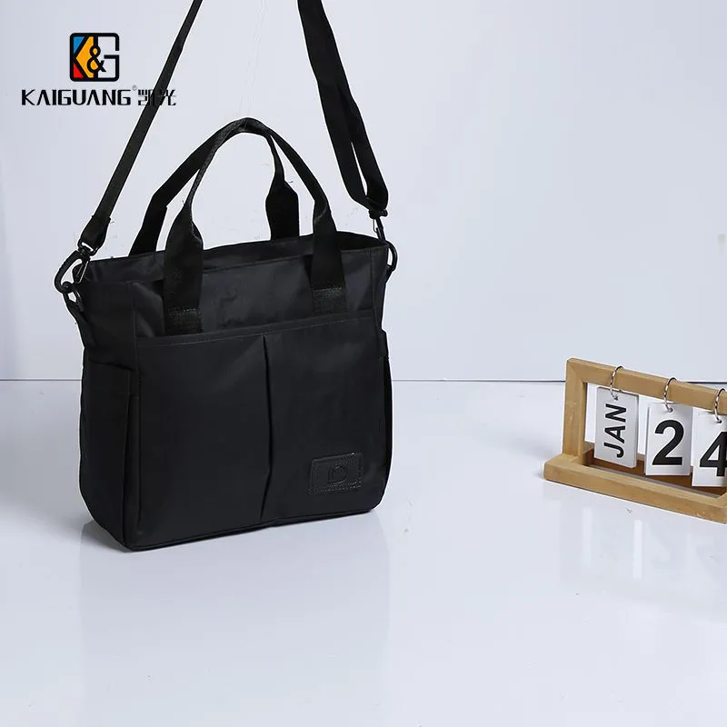 Black Shoulder Bag with Adjustable Strap