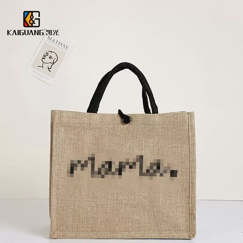 Personalized logo Jute Tote bag