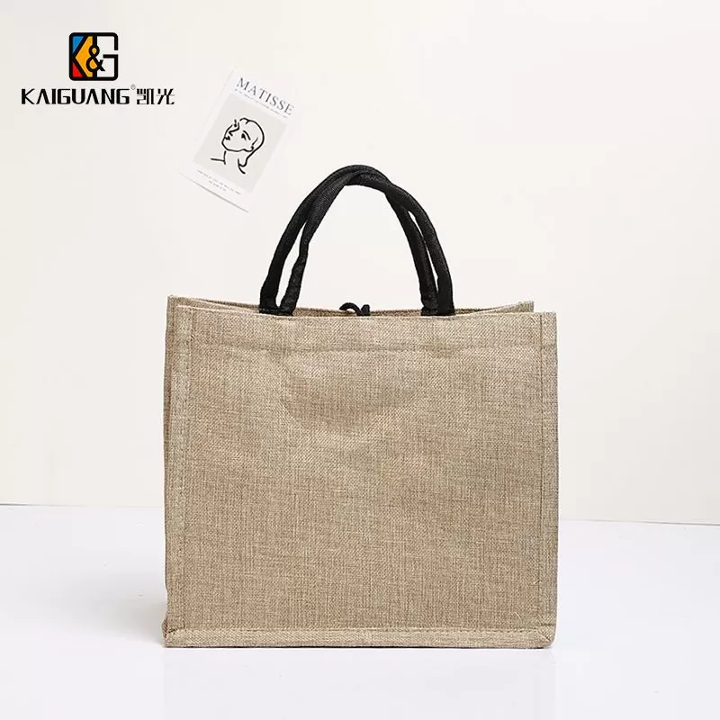 Personalized logo Jute Tote bag