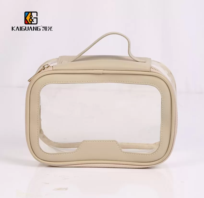 PU with PVC Cosmetic bag