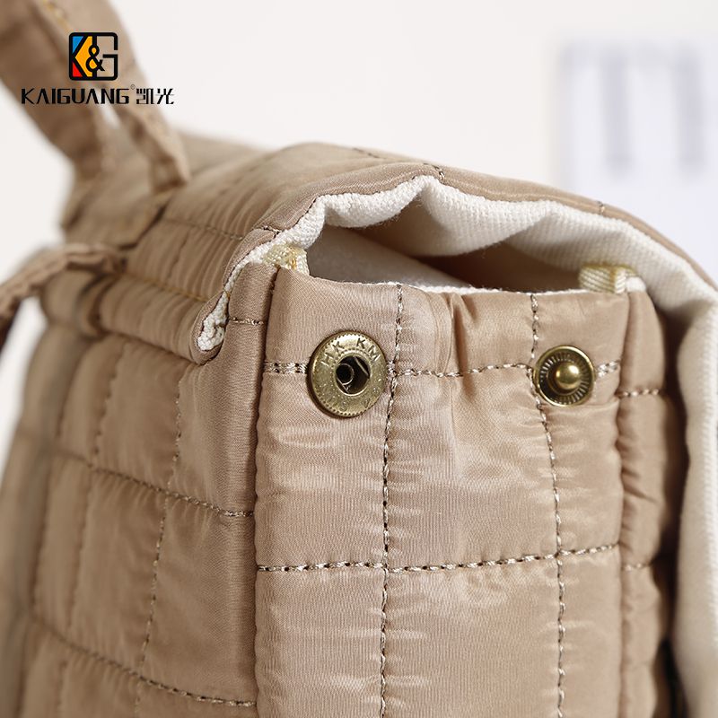 Trendy Brown Quilted Backpack